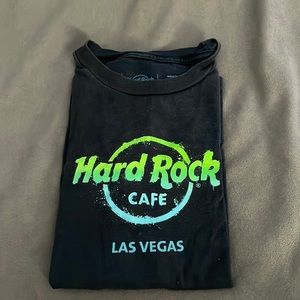 Hard Rock Cafe Blue Tshirt Las Vegas for Youth Boys Fit Medium